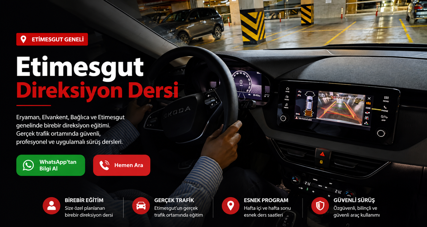 Yavuz Hoca ile Etimesgut'ta birebir direksiyon dersi ve park eğitimi