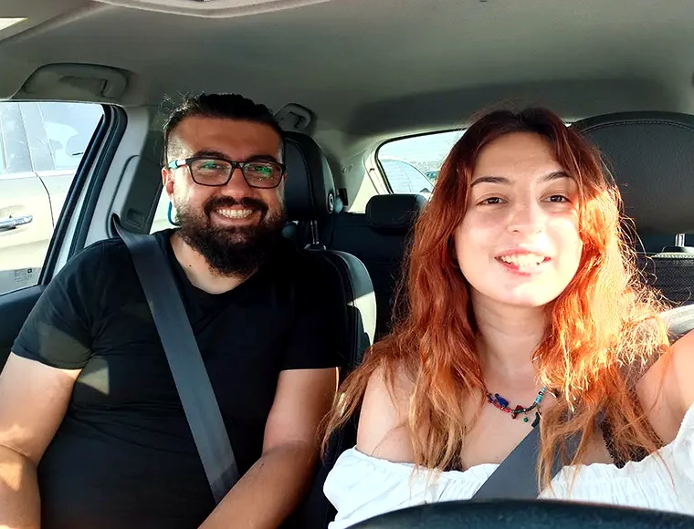 Yavuz Hoca ile Ankara'da birebir direksiyon dersi sırasında öğrenciyle çekilen eğitim fotoğrafı